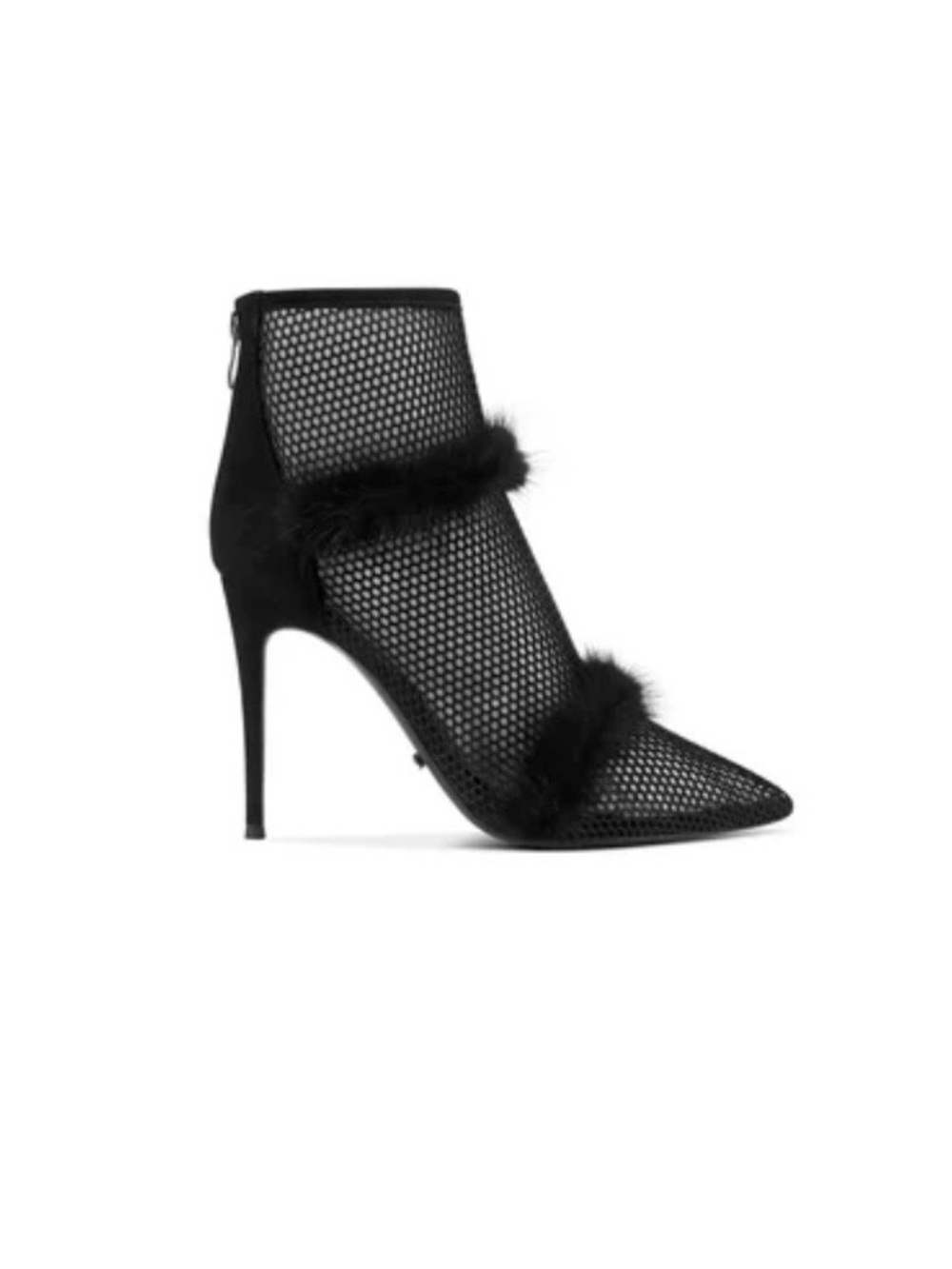 Jennifer Le Mesh and fur booties